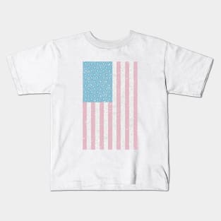 Transgender American Distressed Circle Design Flag Kids T-Shirt